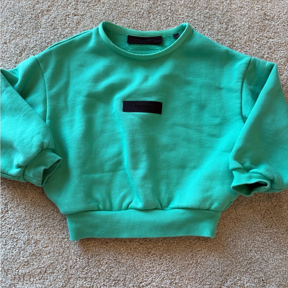 Essentials Green Kids Sweatshirt